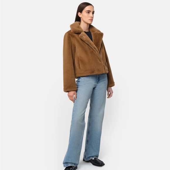 Apparis Dahlia Pluche Faux Fur Moto Jacket - Picture 1 of 3